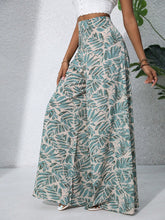Women's Boho Style High Waist Ditsy Floral Chiffon Wide Leg Palazzo Pants